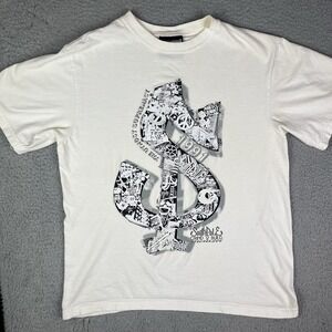 VTG Y2K SouthPole T-Shirt White Sz M Grind To Build Streetwear Skate